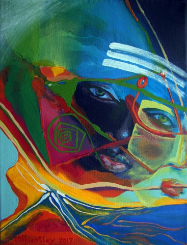 abstract painting face